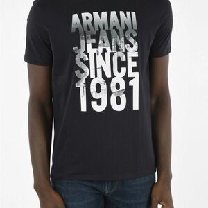 Armani Jeans Navy Graphic Tee
